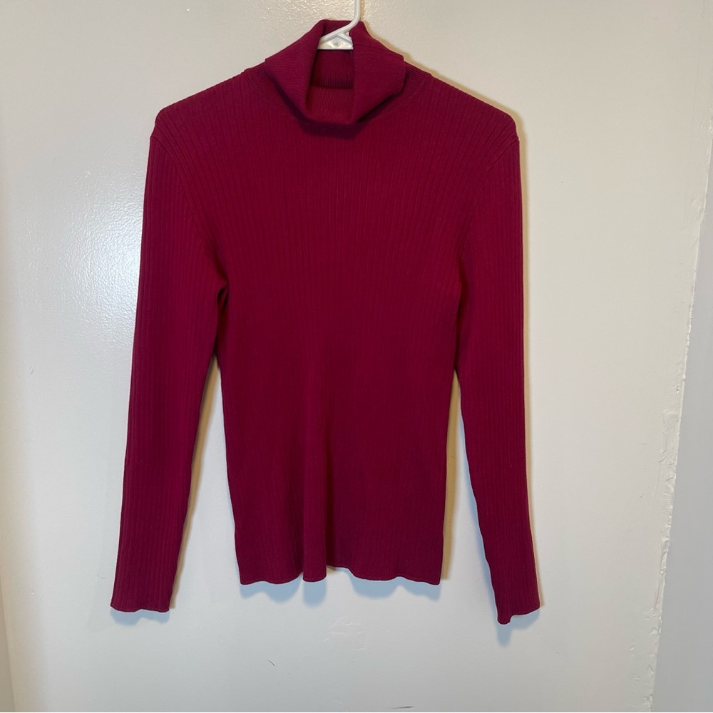 Madison Grey Red‎ Turtleneck Sweater women’s size large